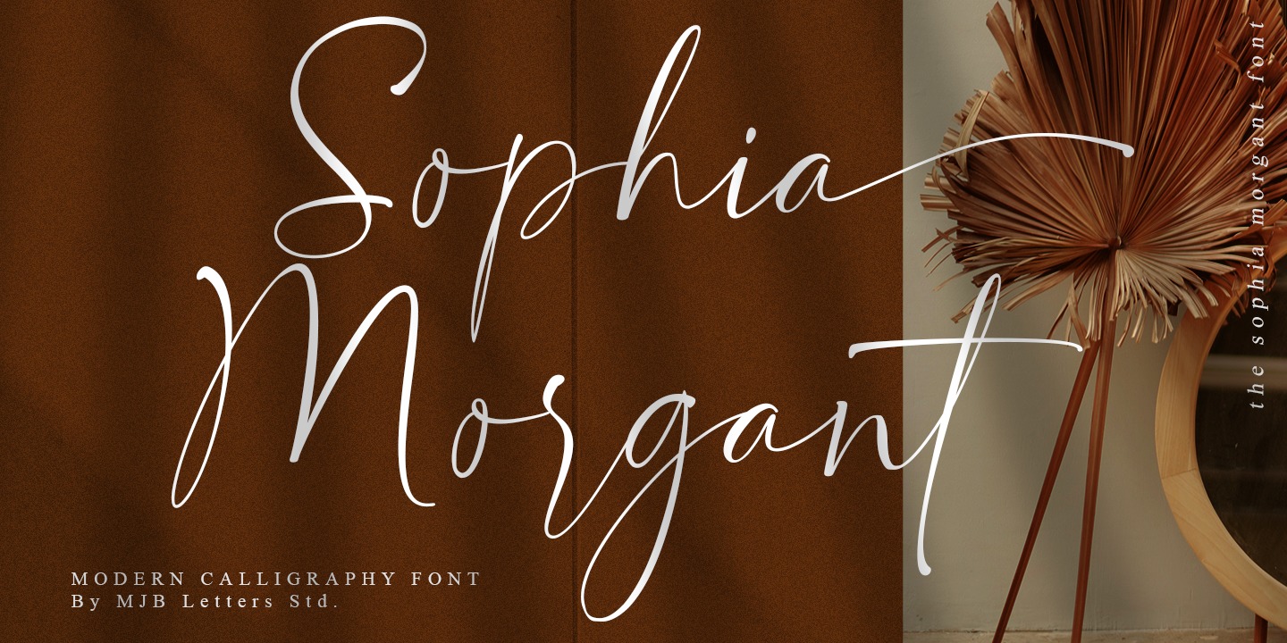 Пример шрифта Sophia Morgant